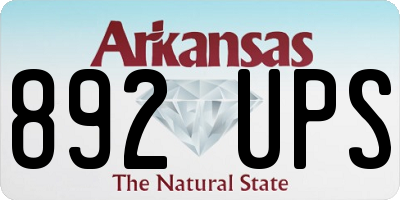 AR license plate 892UPS