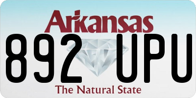 AR license plate 892UPU