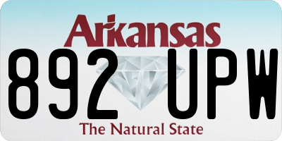 AR license plate 892UPW