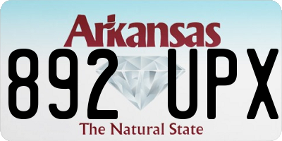 AR license plate 892UPX