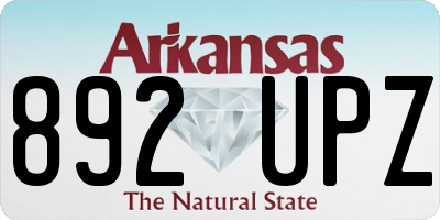 AR license plate 892UPZ