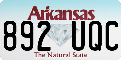 AR license plate 892UQC