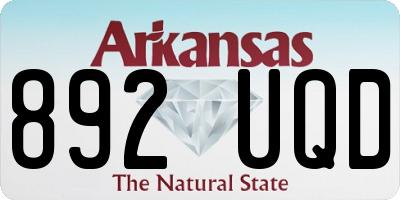 AR license plate 892UQD