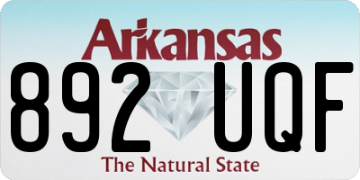 AR license plate 892UQF