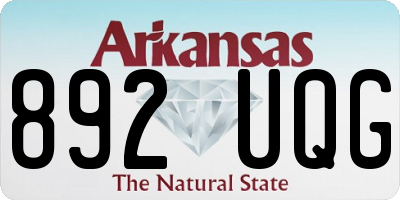 AR license plate 892UQG