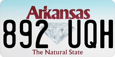 AR license plate 892UQH