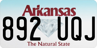 AR license plate 892UQJ