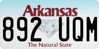 AR license plate 892UQM