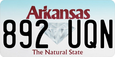 AR license plate 892UQN
