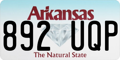 AR license plate 892UQP