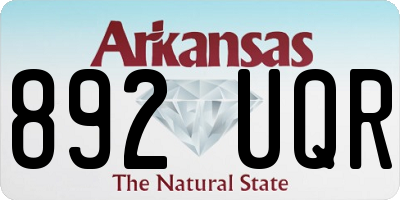 AR license plate 892UQR