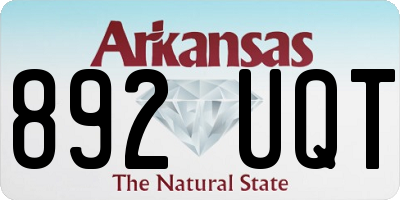 AR license plate 892UQT