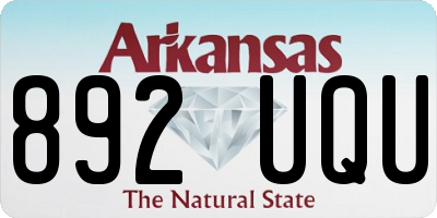 AR license plate 892UQU