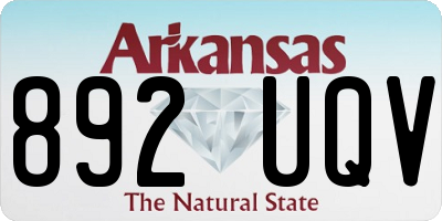 AR license plate 892UQV