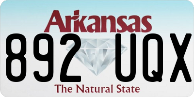 AR license plate 892UQX