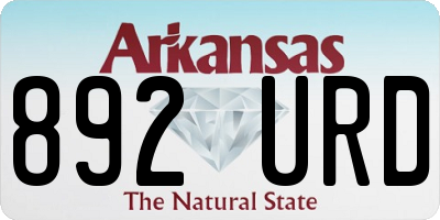 AR license plate 892URD