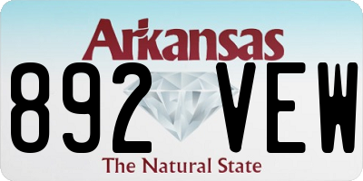 AR license plate 892VEW