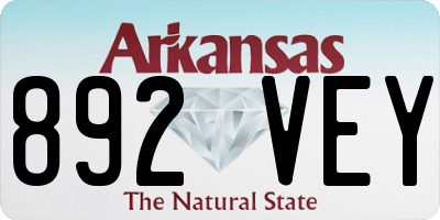 AR license plate 892VEY