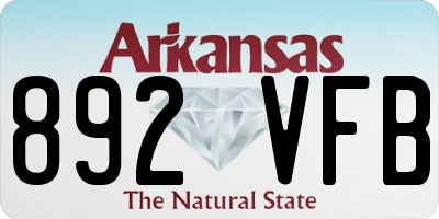 AR license plate 892VFB