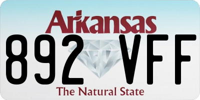 AR license plate 892VFF