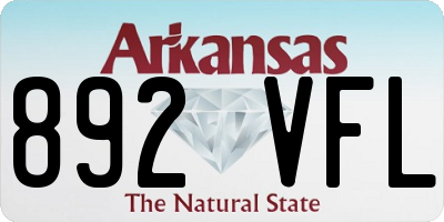 AR license plate 892VFL