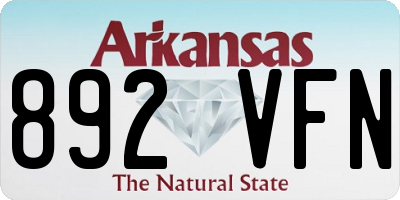 AR license plate 892VFN