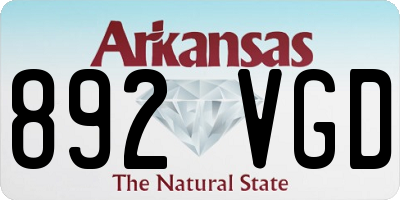 AR license plate 892VGD