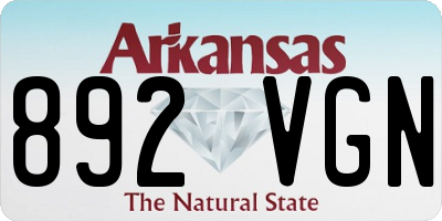 AR license plate 892VGN