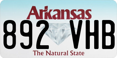 AR license plate 892VHB