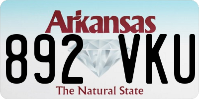 AR license plate 892VKU