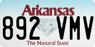 AR license plate 892VMV