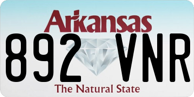 AR license plate 892VNR