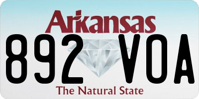 AR license plate 892VOA