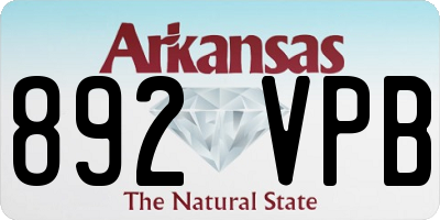AR license plate 892VPB