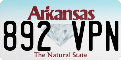 AR license plate 892VPN