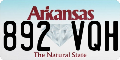 AR license plate 892VQH