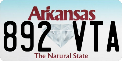 AR license plate 892VTA