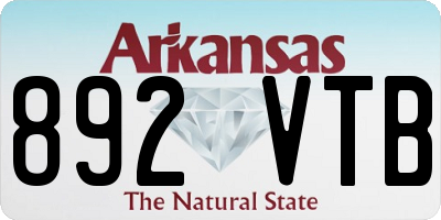 AR license plate 892VTB