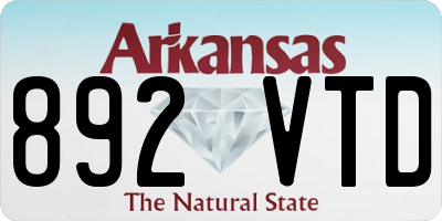 AR license plate 892VTD