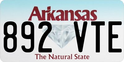 AR license plate 892VTE