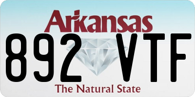 AR license plate 892VTF