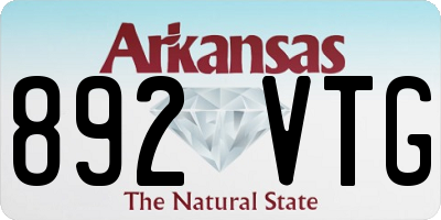 AR license plate 892VTG