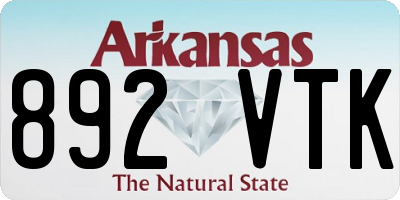 AR license plate 892VTK