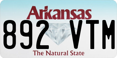 AR license plate 892VTM