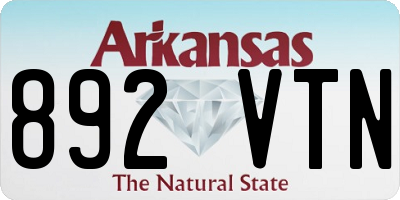 AR license plate 892VTN