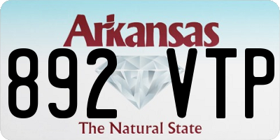 AR license plate 892VTP