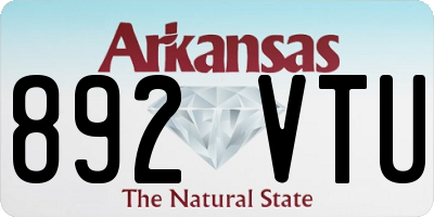 AR license plate 892VTU