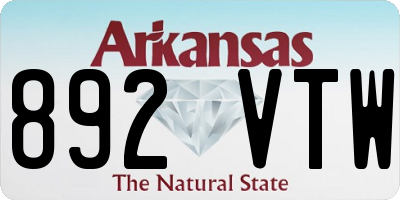 AR license plate 892VTW