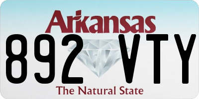 AR license plate 892VTY