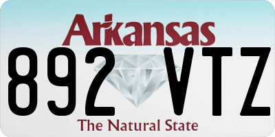 AR license plate 892VTZ